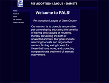 Tablet Screenshot of petadoptionleague.net